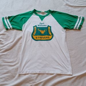 1980s Port Williams Elementary School Strivers Coach Raglan T-Shirt Adult Size M